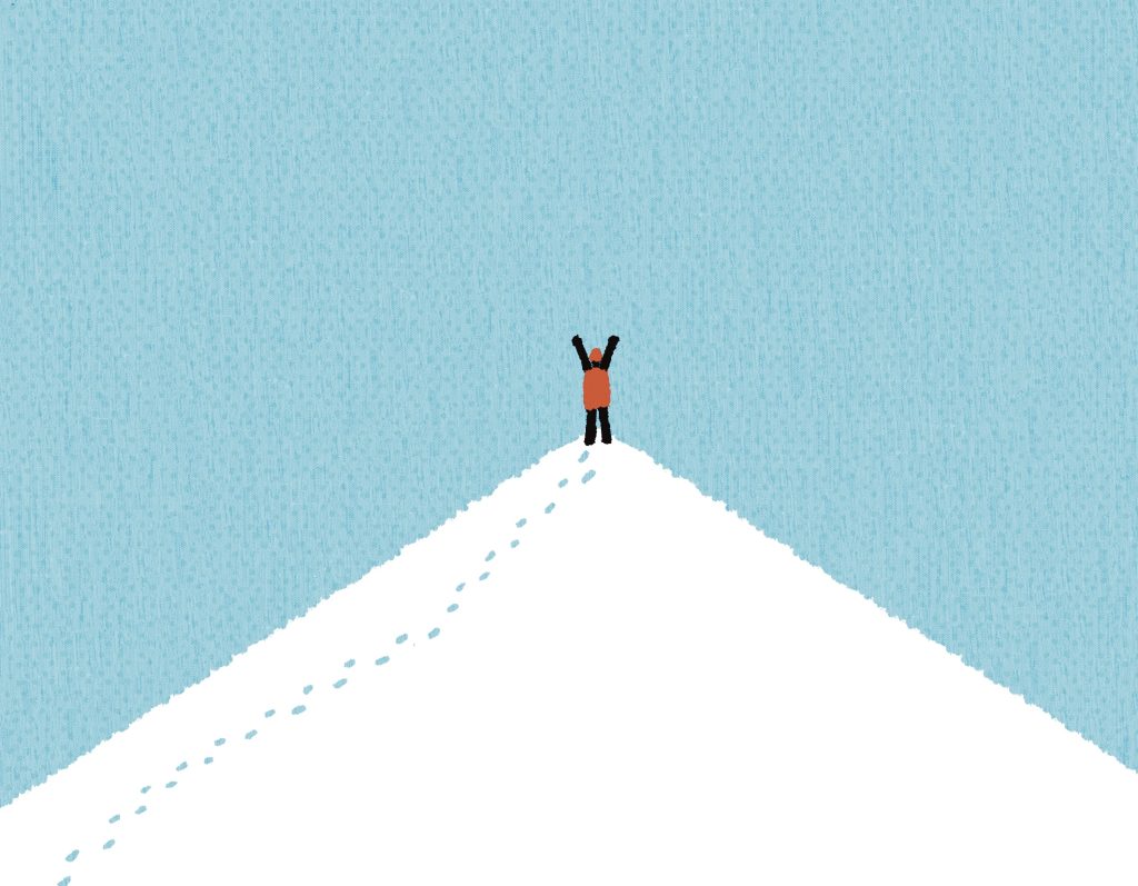 雪山　てっぺん