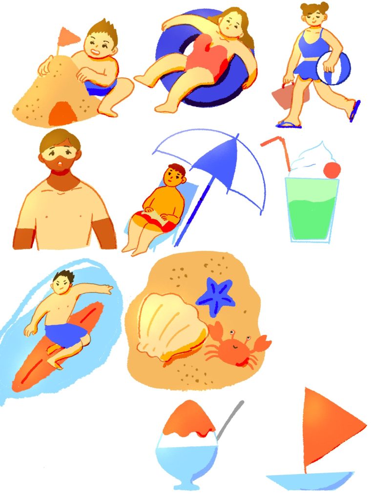 海のカラーカット